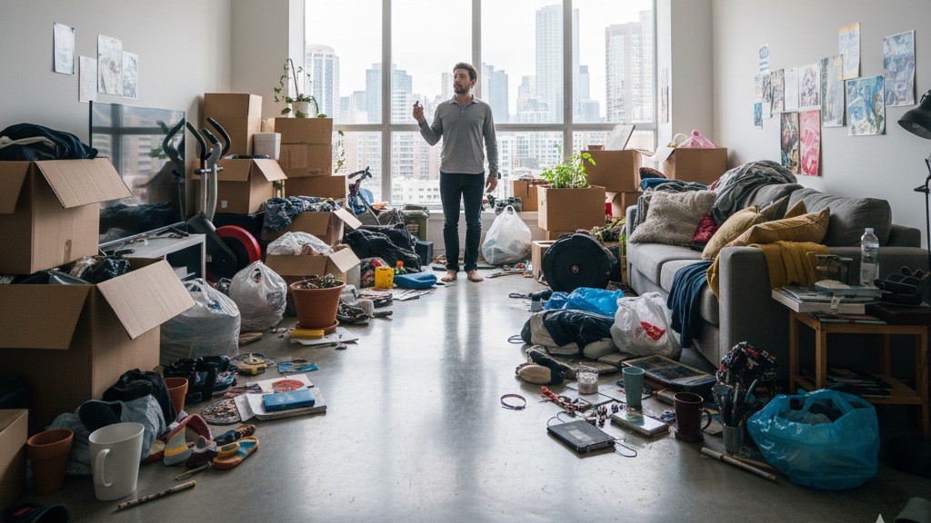 不用品が溢れている様子