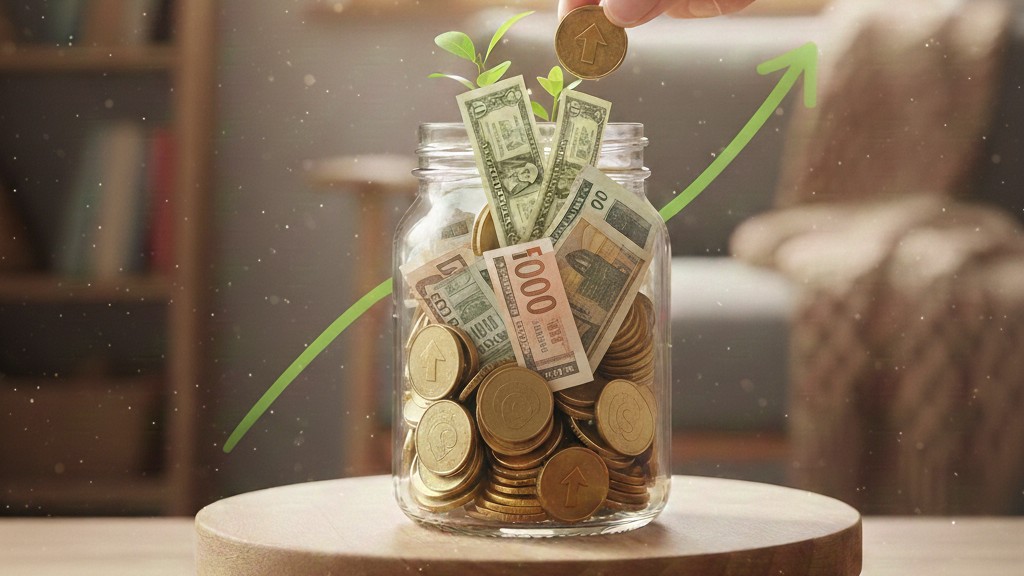 少しずつ着実にお金が増えていくイメージ